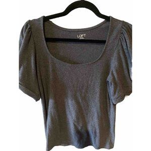 The Loft Outlet Gray Short Sleeve NWT knit Sweater Medium
